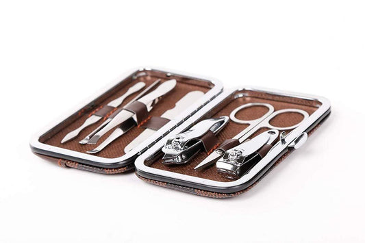 7-in-1 Pedicure & Manicure Tools Kit for Women – Portable Grooming Set