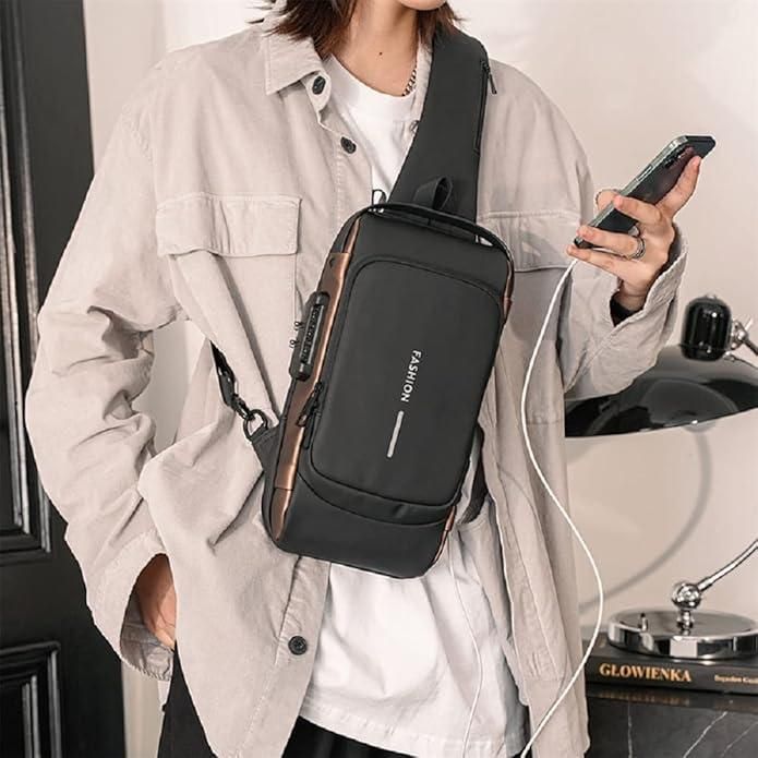 Sleek Leather Sling Bag for Men – Lightweight, Durable & Stylish