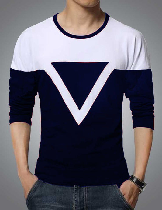 Men’s Striped Full-Sleeve Cotton T-Shirt