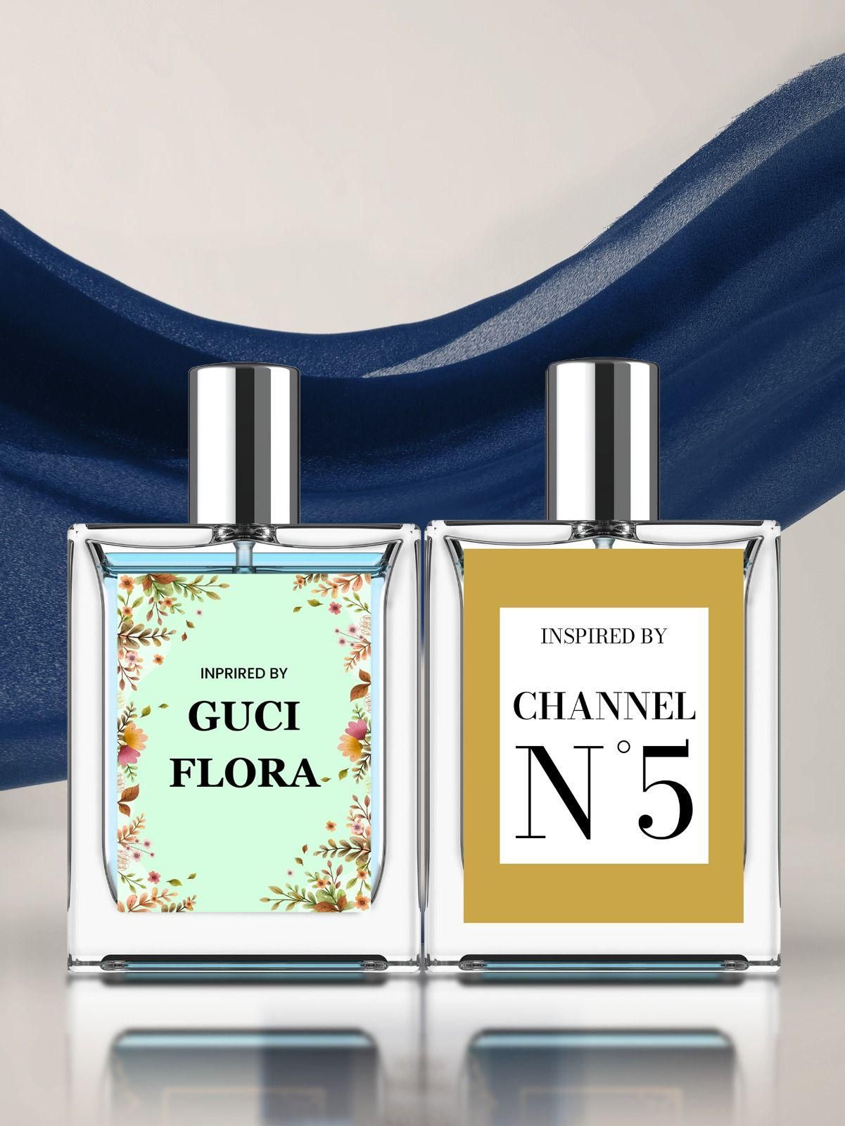 Inspired By Gucci Flora & Channel N5 Eau De Parfume 50ml Pack of 2 - Fanbuluxe