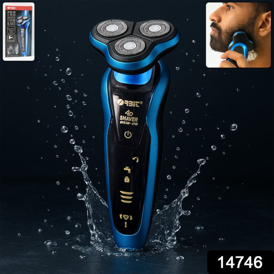 Orbit 4D Rechargeable Electric Shaver – Waterproof Triple Blade