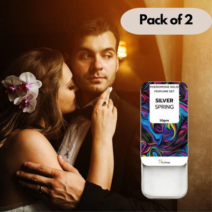 Pheromone Solid Perfume Set Silver Spring 20 gm Pack of 2 - Fanbuluxe