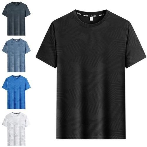 Men’s Round Neck Polyester T-Shirt 4-Pack – Assorted Colors
