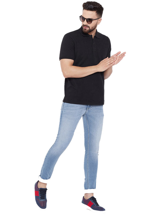 Men’s Cotton Blend Solid Polo T-Shirt Pack of 4