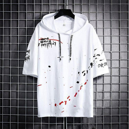 Men’s Cotton Color Block Hoodie T-Shirt – TRYTHIS