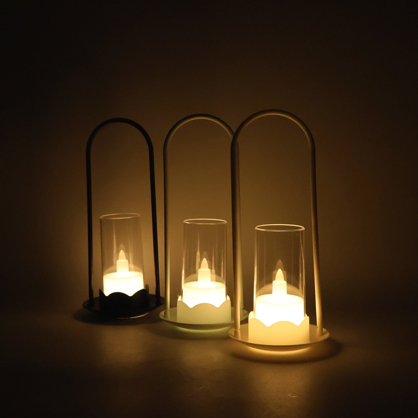 Set of 6 Big Wind Light Style Flameless LED Candles – Warm Glow Home Décor Lights