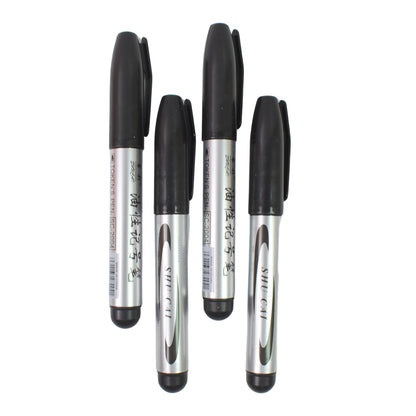 Black Marker Set – 4 Pcs for School, College & Office Use