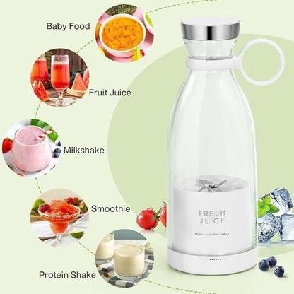 Travel Portable USB Rechargeable Mini Juice Blender – 380ml