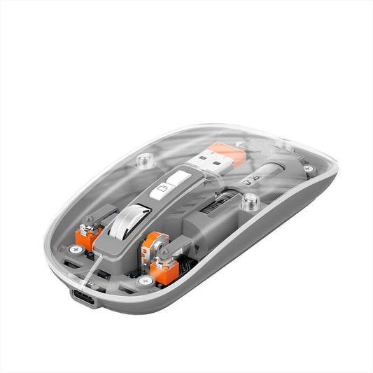 Rechargeable Transparent Wireless Mouse – Sleek & Lightweight