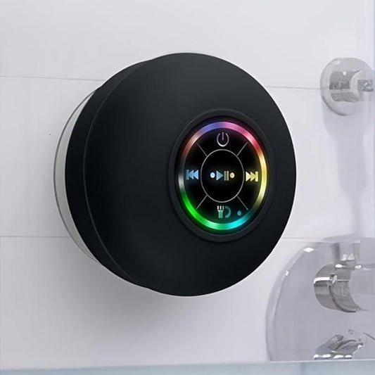 Large Waterproof Bluetooth Shower Speaker with LED Lights