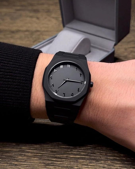 Arabic Dial Polycarbonate Analog Watch – Black