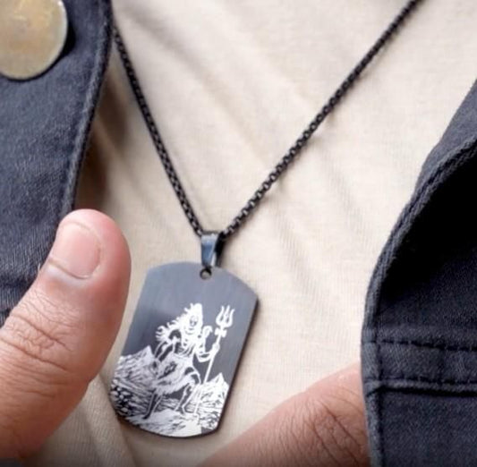Eternal Shiv God Pendant with Chain – Men’s Necklace