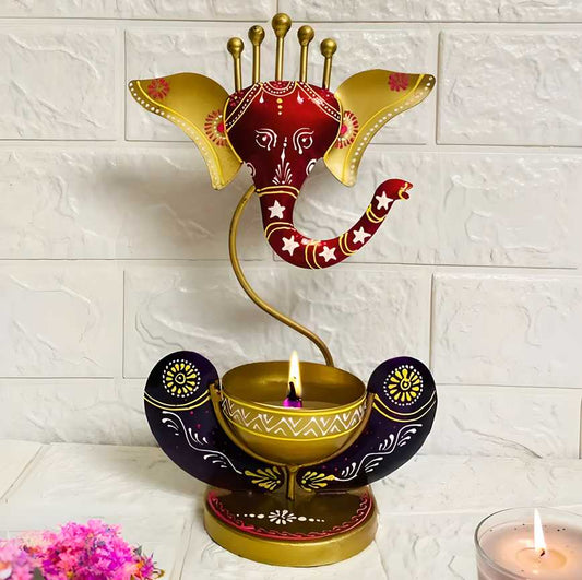 Spiritual Ganesha Tealight Candle Holder – Metal