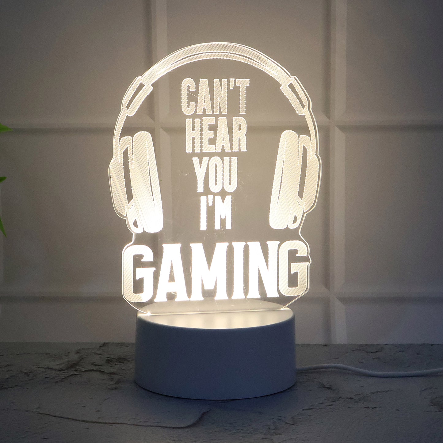 3D Acrylic LED Night Lamp – Dinosaur & Gaming Theme