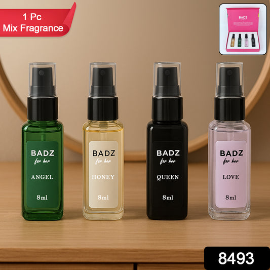 8ml Mini Perfume Spray – Set of 4 Pcs – Long-Lasting Fragrance for Women