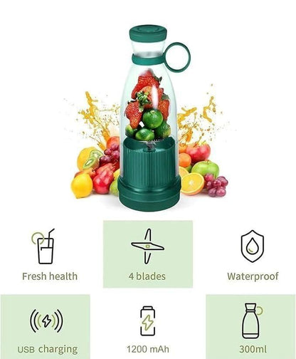 Travel Portable USB Rechargeable Mini Juice Blender – 380ml