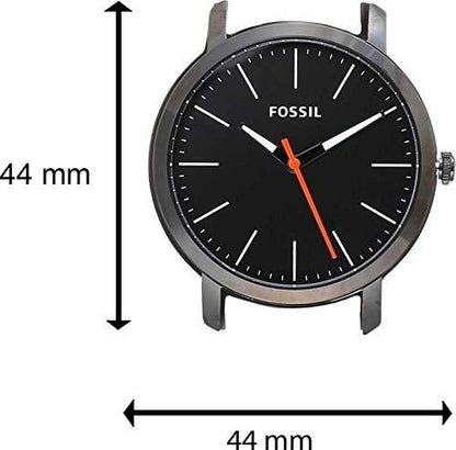 Fossil City Unisex Analog Watch – Elegant Brown Leather with Rose Gold Case