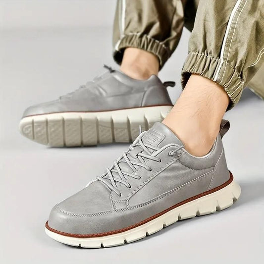 Men’s Grey Ultra-Comfy Soft Sole Sneakers – Casual Wear