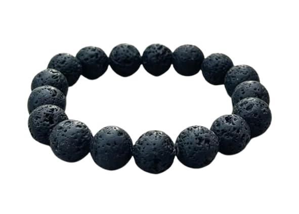 Natural Lava Rock Bracelet – Black Volcanic Stone Jewelry