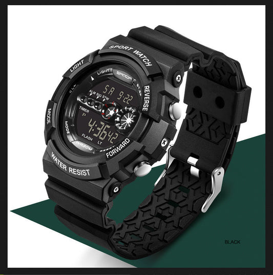 Men’s LED Digital Sports Watch – 50mm Dial, Multifunction, 30M Waterproof - Fanbuluxe