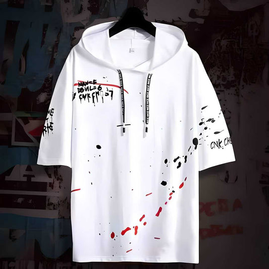 Men’s Cotton Color Block Hoodie T-Shirt – TRYTHIS