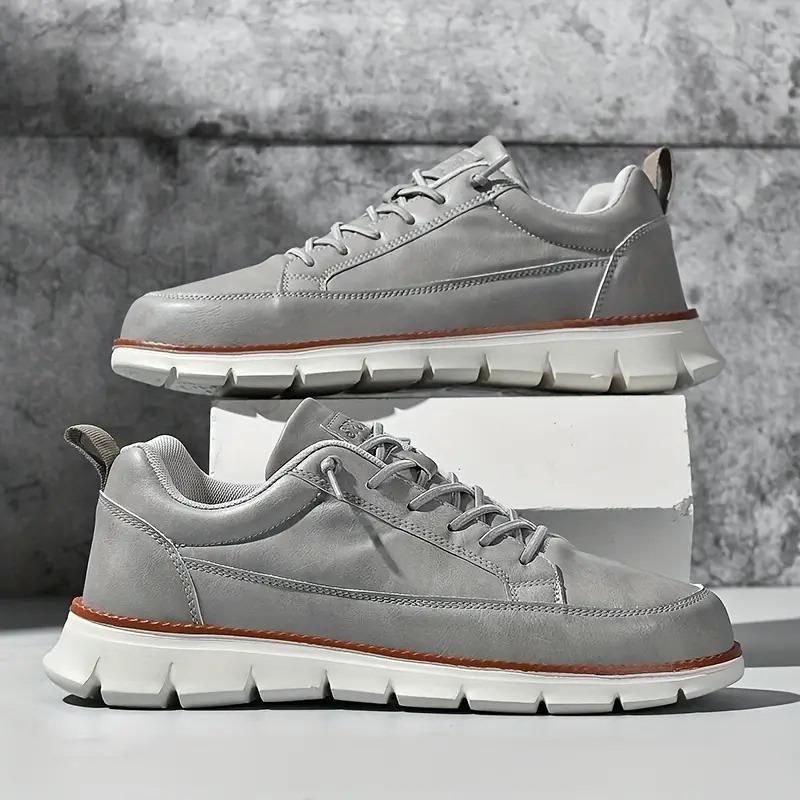 Men’s Grey Ultra-Comfy Soft Sole Sneakers – Casual Wear