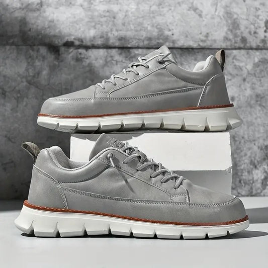 Men’s Grey Ultra-Comfy Soft Sole Sneakers – Casual Wear