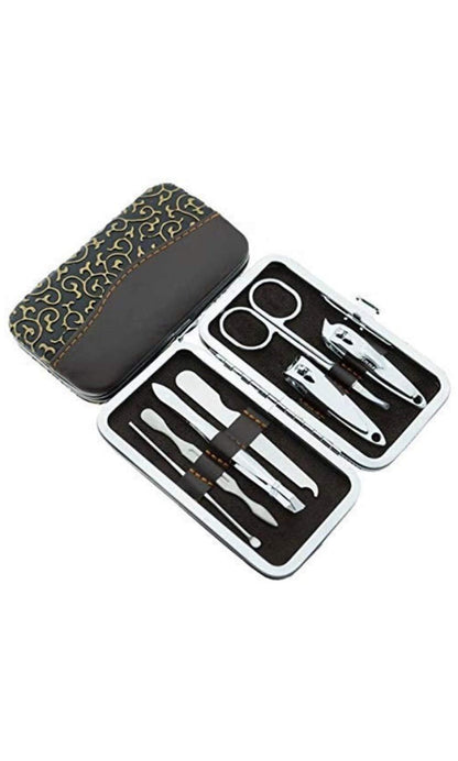 7-in-1 Pedicure & Manicure Tools Kit for Women – Portable Grooming Set
