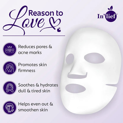 In’lief Salicylic Acid 1% Pore-Refining Facial Sheet Mask – Acne Control & Skin Firming