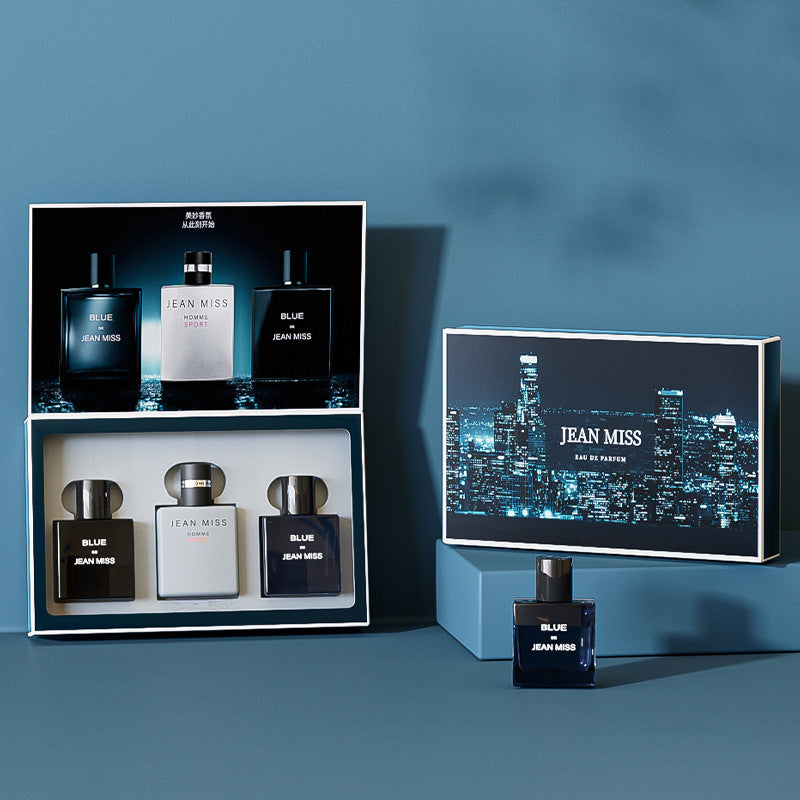 Men’s Perfume Gift Set – 3×90ml, 0138B Blue, Color Box - Fanbuluxe