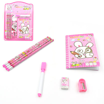 4299 Kids Stationery Kit – 8-Piece Set | Pencils, Sharpener, Eraser & Diary
