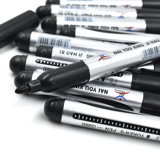 9018 10-Pc Black Marker Set – Lightweight & Easy to Use