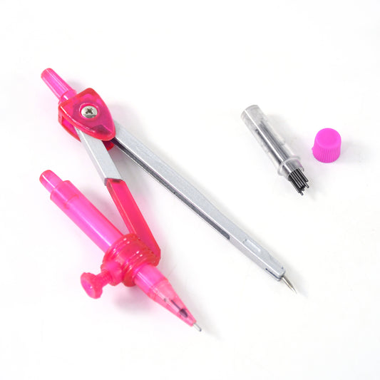 4-in-1 Student Geometry Compass Set – Mechanical Pencil & Extra Lead | Plastic Case