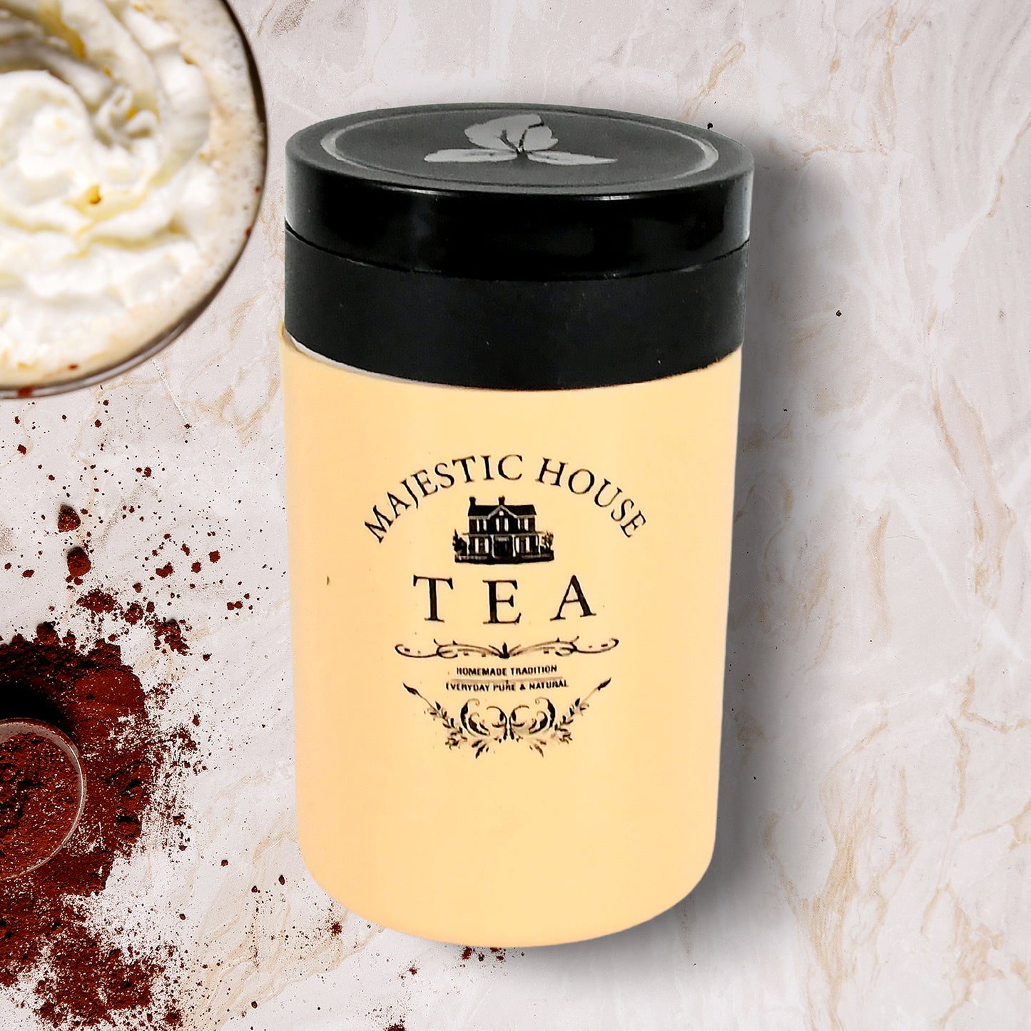 Airtight Damru Shaped Tea, Coffee & Sugar Container – 800ML