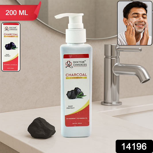 Doctor Chhoices Charcoal Face Wash – 200ml, Deep Detox & Oil Control