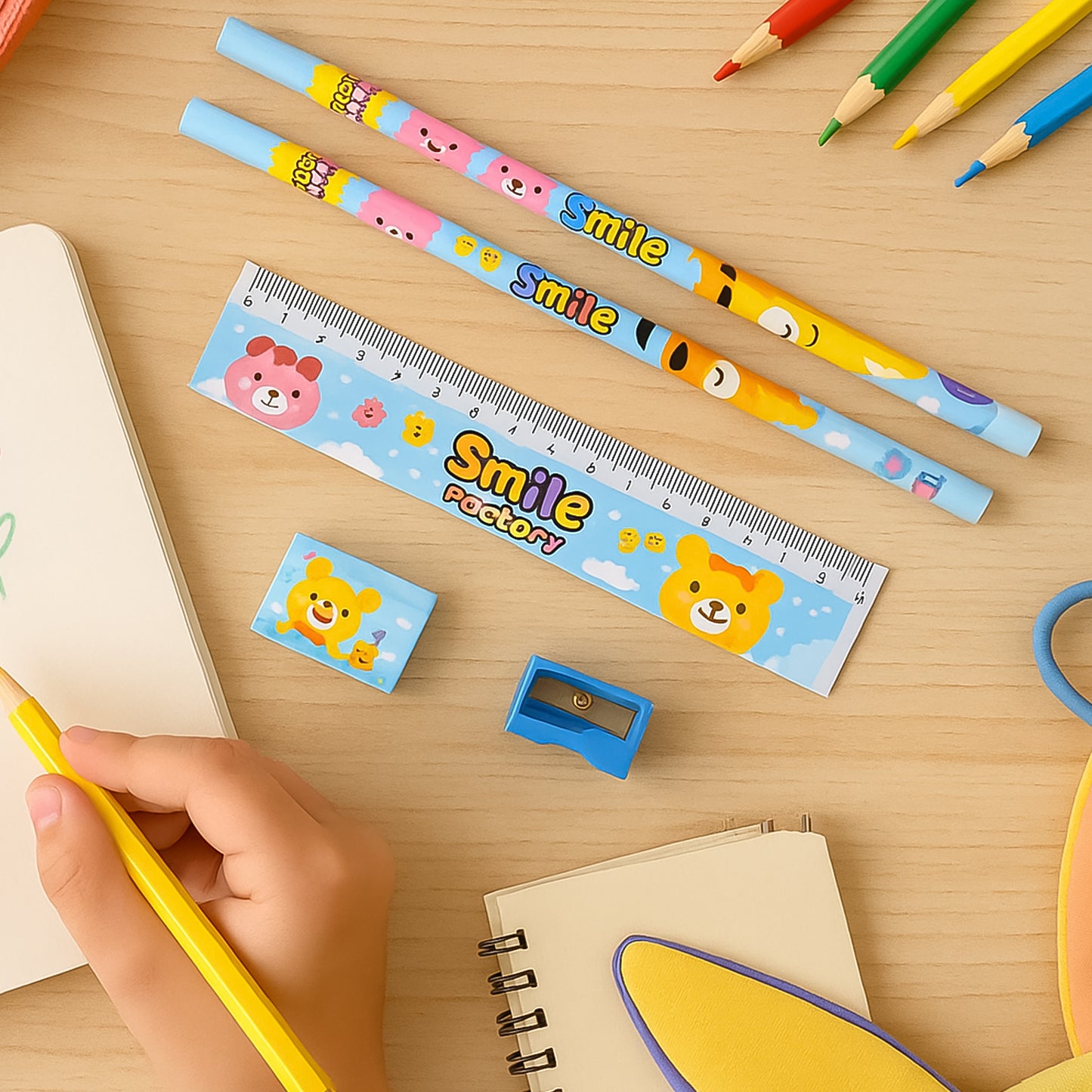 4560 Wooden Pencil Set – 5-Piece Stationery Kit | School & Gift Pack