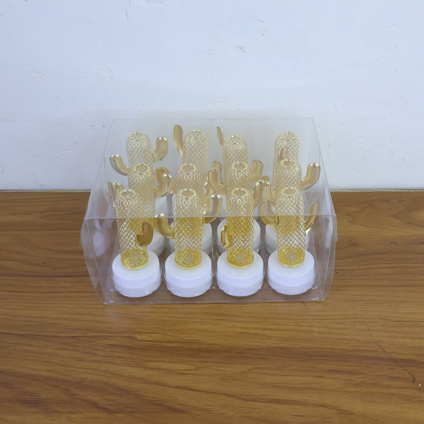 Set of 12 Decorative Cactus Shaped Flameless LED Candles – Quirky Flickering Glow