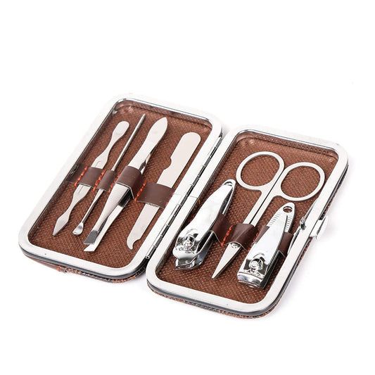 7-in-1 Pedicure & Manicure Tools Kit for Women – Portable Grooming Set