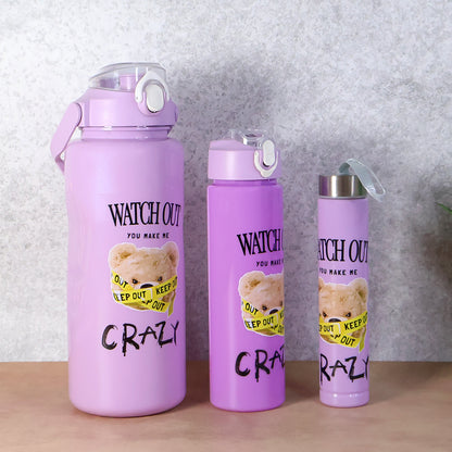 Premium 3-Piece Water Bottle Set – 2000ML + 900ML + 300ML, Leakproof & BPA-Free