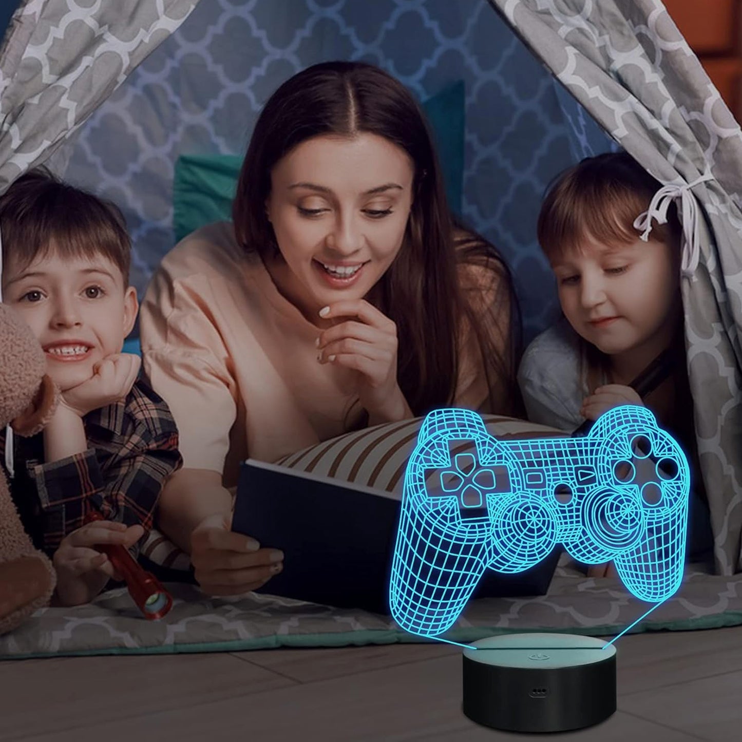 3D Acrylic LED Night Lamp – Game Controller Design