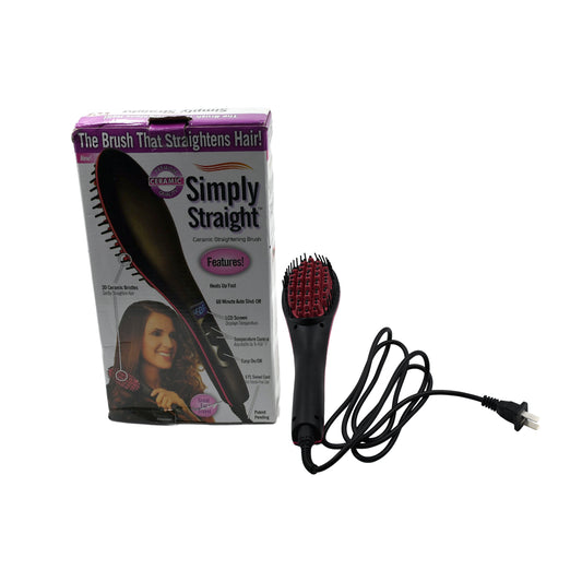 2-in-1 Ceramic Hair Straightener Brush with LCD & Temp Control – Simply Straight