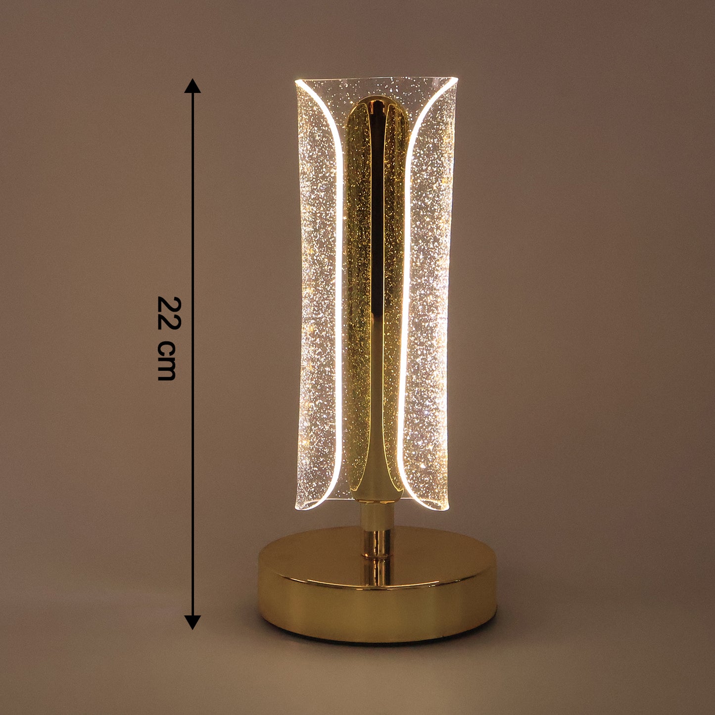 Luxury Tall Cylindrical Crystal LED Table Lamp with USB Charging – Elegant Bedside, Desk & Decorative Light