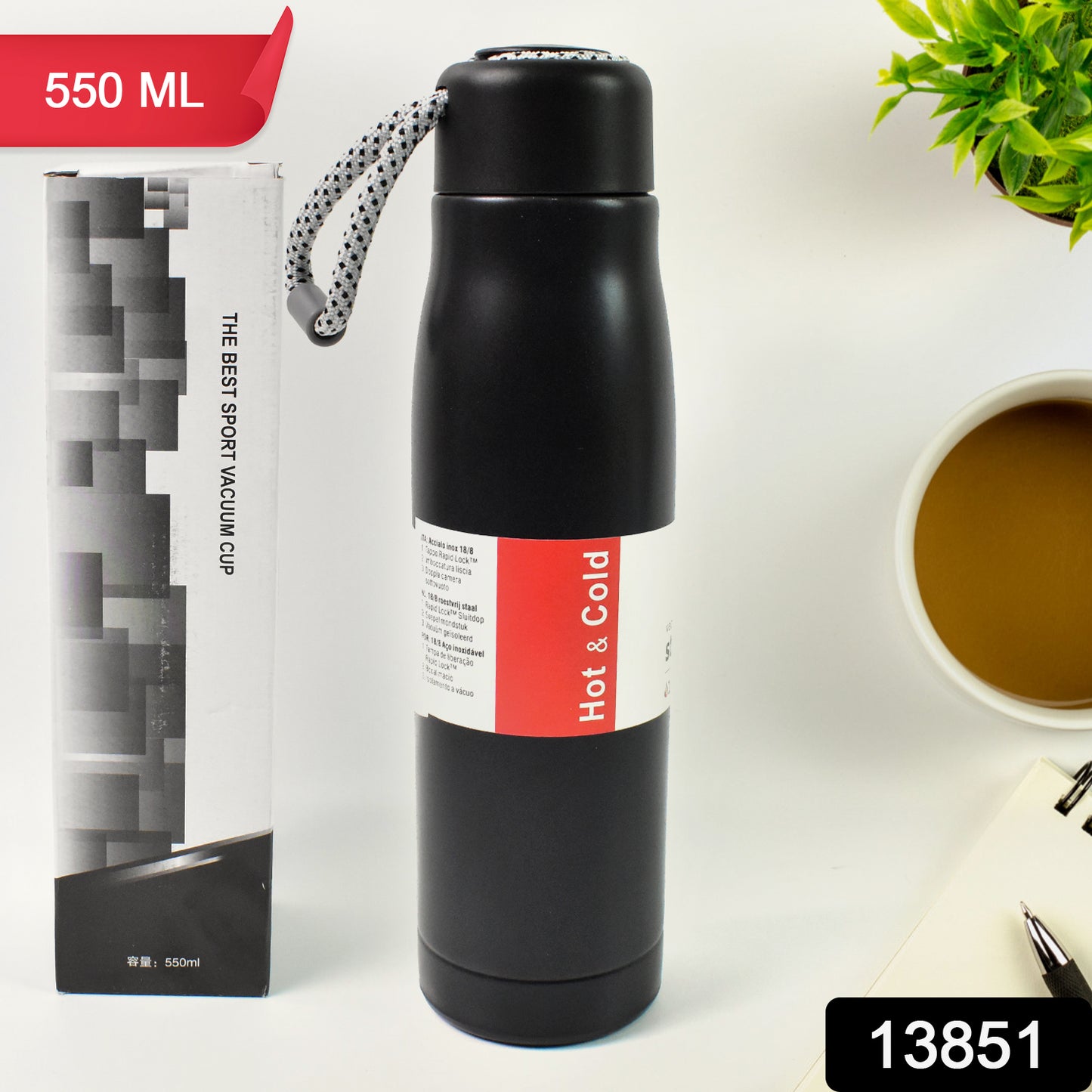 550ml LED Stainless Steel Insulated Water Bottle