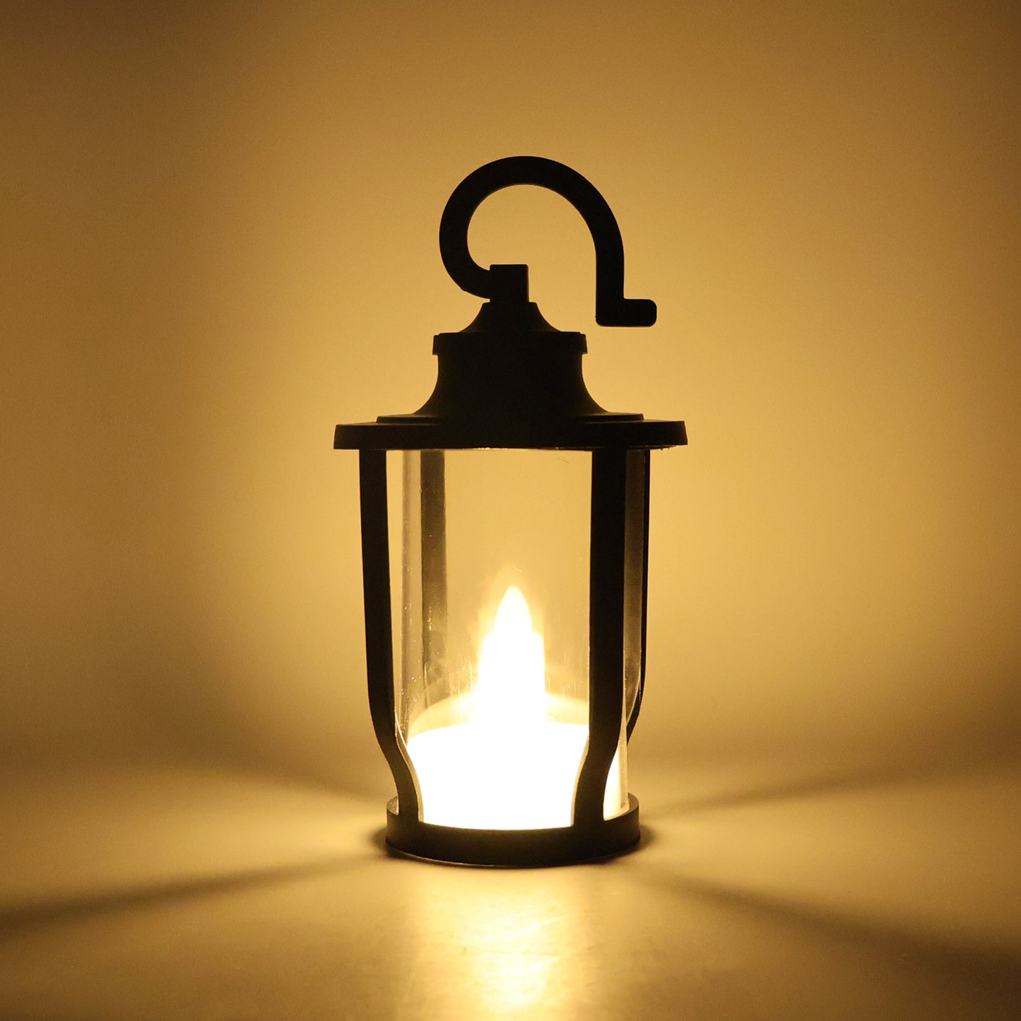 Set of 12 Lantern Shaped Flameless LED Candles with Hanging Hook – Warm Yellow Flickering Glow
