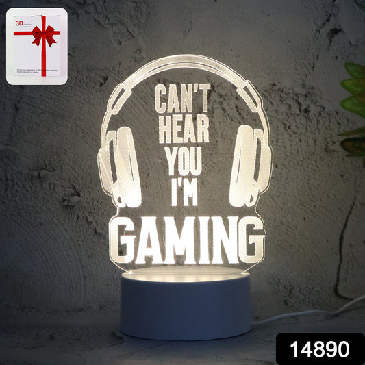 3D Acrylic LED Night Lamp – Dinosaur & Gaming Theme