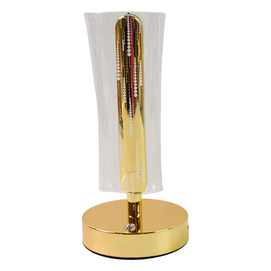 Luxury Crystal Cylindrical LED Table Lamp – USB Rechargeable Bedside & Desk Light