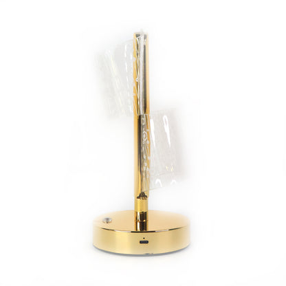 Luxury Crystal LED Double Shade Table Lamp – Elegant Bedside & Living Room Decor