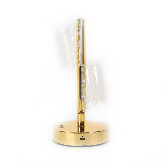 Luxury Crystal LED Double Shade Table Lamp – Elegant Bedside & Living Room Decor