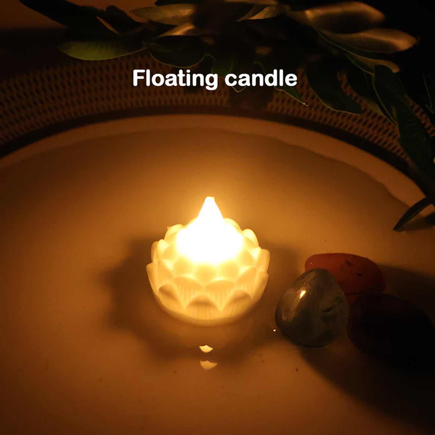 Lotus Shaped LED Flameless Tealight Candles – Set of 8