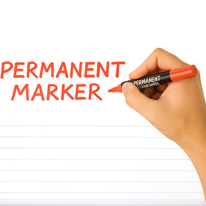 Premium Red Marker Pen Set – 12-Pack | Permanent, Waterproof & Quick-Dry